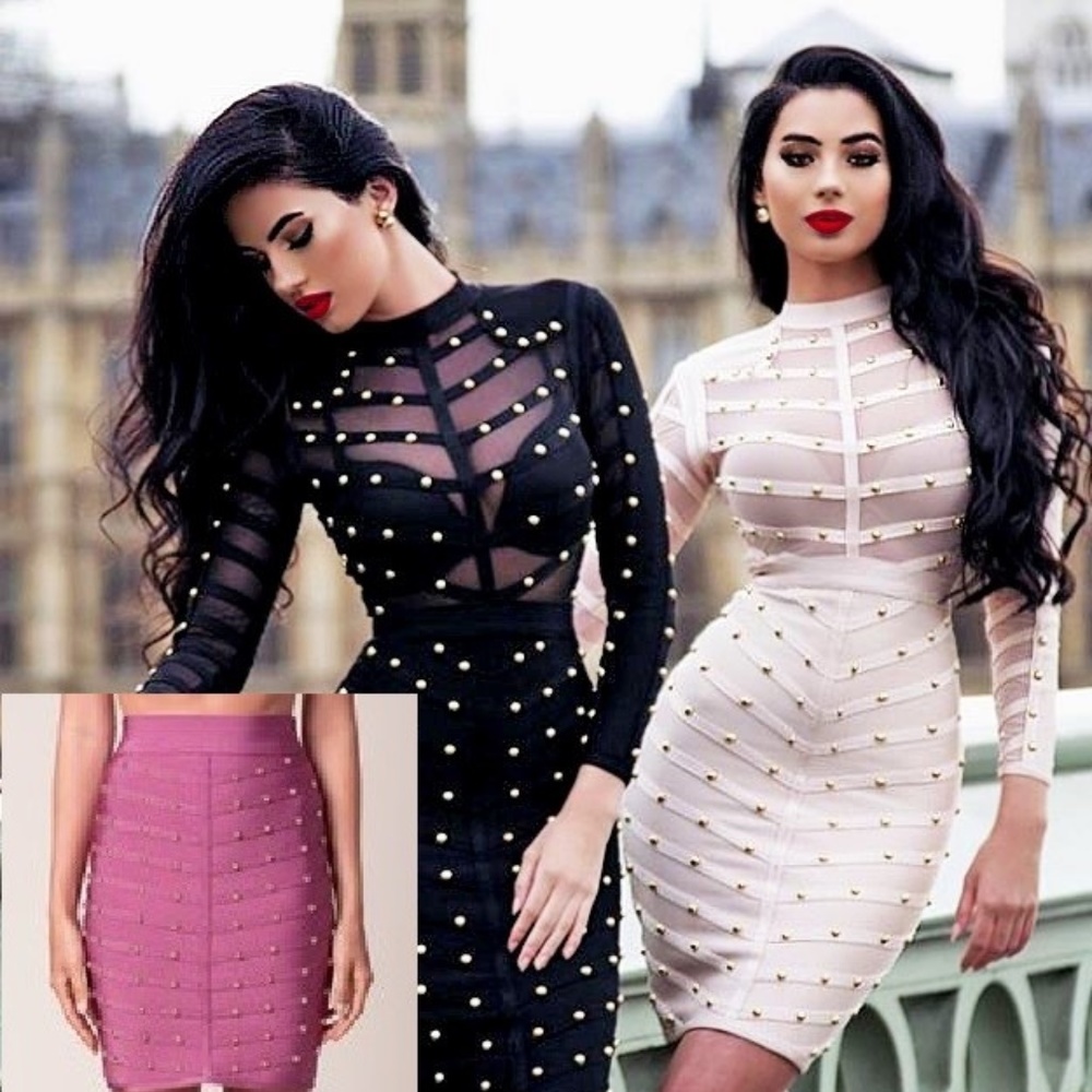 💰New! WoW Couture Studded Bandage Skirt Bodycon